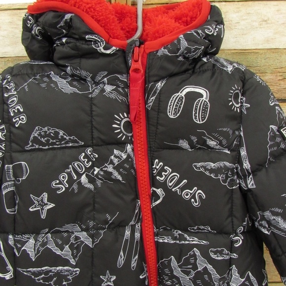 SPYDER 18M Black/White/Red Snowsuit - Picture 4 of 16